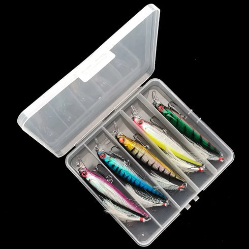 5pcs/Box Laser 3D Eyes Bionic Minnow Fishing Lure 13.3g for Ultimate Catch Success